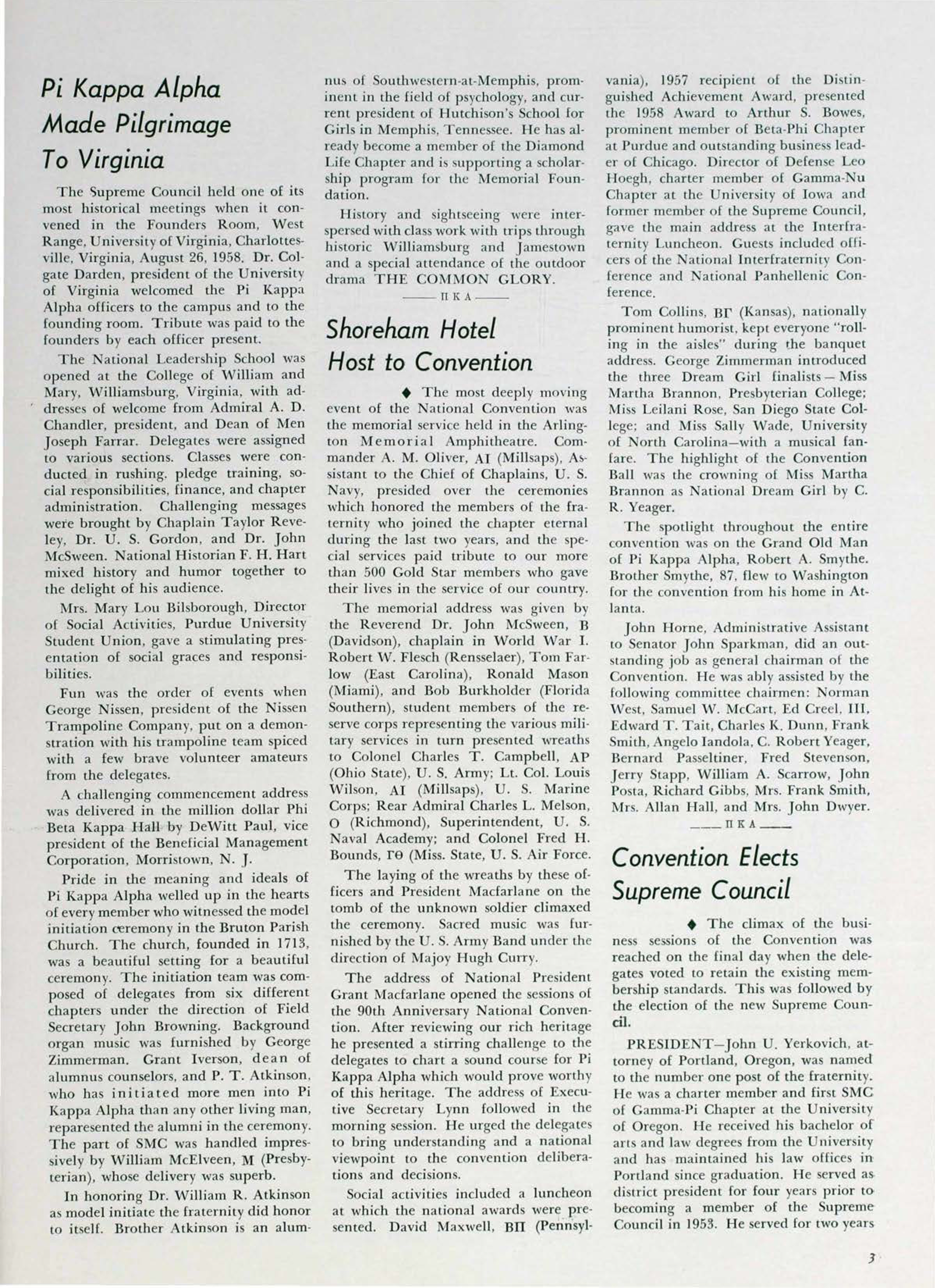 Convention Elects Supreme Council